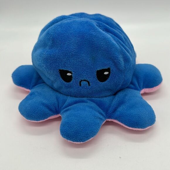 Tee Turtle Octopus Happy and Mad Reversible Plush - Picture 3 of 6
